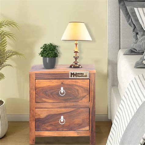 ROOTWOOD A Beautiful Pure sheesham Wood Bedside Table for Bedroom ...