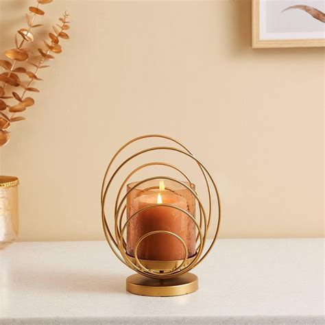 Buy Splendid Dastkari Glass and Metal Hurricane Candle Holder from Home ...