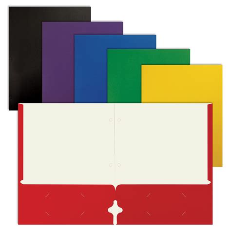 Better Office Products 2-Pocket Paper Folders, School Double Hole ...