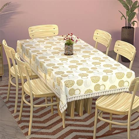 Buy Kuber Industries Rangoli Printed PVC 6 Seater Dinning Table Cover ...