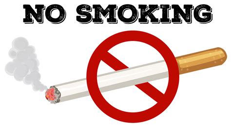 No smoking sign with text and picture 430387 Vector Art at Vecteezy