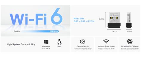 Amazon.in: Buy TP-Link Archer TX1U Nano AX300 Wi-Fi 6 Wireless USB ...