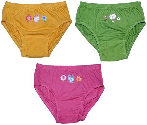 Buy Mothi Inner Girls' Panty- Pack of 3 (75-60cm, Multi-colour, 60cm ...