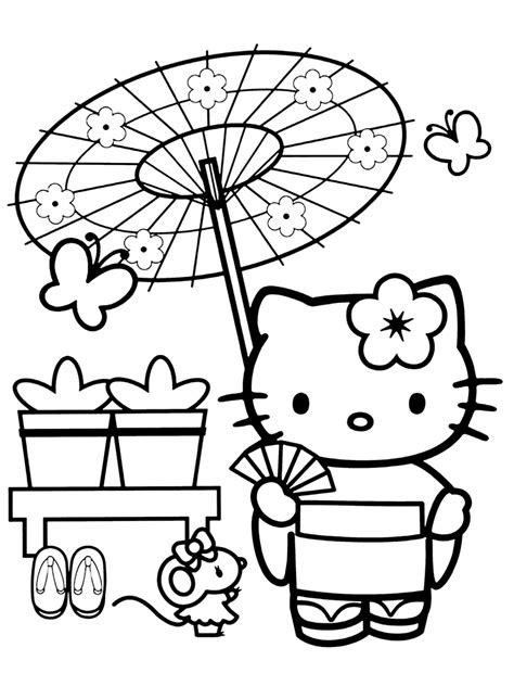 50+ Hello Kitty Coloring Pages For Kids | Hello kitty colouring pages ...