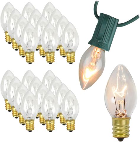 Dobar C7 Night Light Bulbs with E12 Candelabra Base - 5 Watt, 130 Volt ...