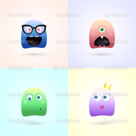 Cute Demon Monster Vector Design Stock Vector by ©ClassyCatStudio 19940263