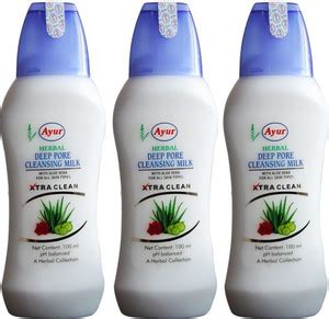 Ayur Herbal Deep Cleansing Milk With Aloe Vera Face Wash - Price in ...