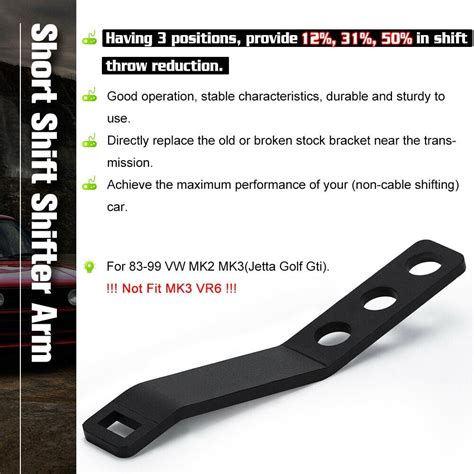 Buy For 83-99 VW MK2 MK3 Jetta Golf Gti Short Shift Shifter Kit 3 ...