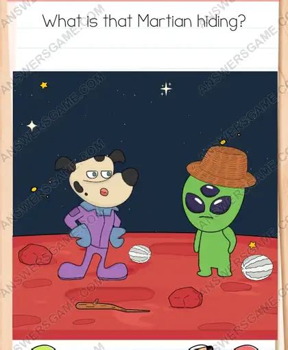 Brain Test 4 Level 135 Answers [ What is that Martian hiding ]