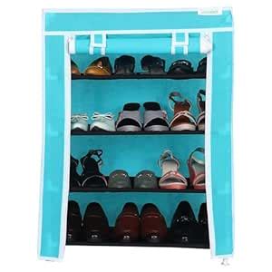 FLIPZON Multipurpose 4-Tiers Shoe Rack with Dustproof Zip Cover ...