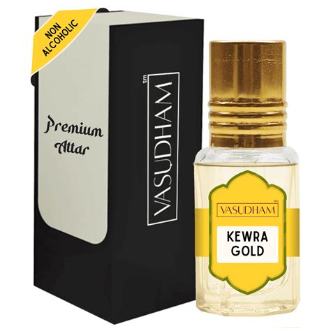 Kewra Gold Attar Premium Roll-on Perfume Oil | Alcohol Free and Long L ...
