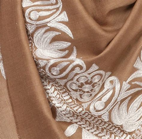 Pashtush Mens Hand Embroidery Shawl, Fine Wool With Tilla Zari Work ...