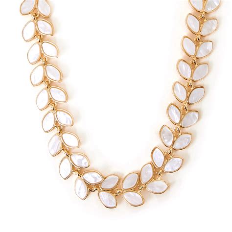 Pearl Leaf Necklace - Accessorize India