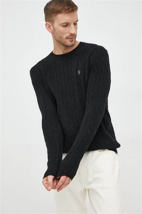 Polo Ralph Lauren woolen jumper men’s black color lightweight at PRM US