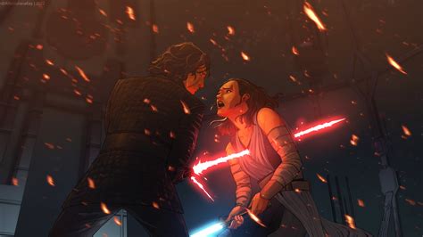 ArtStation - Kylo Ren vs. Rey