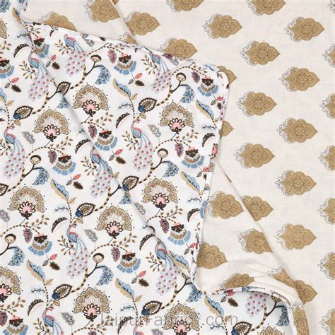 Blue Motifs Pure Cotton Single Bed Dohar – JaipurFabric®