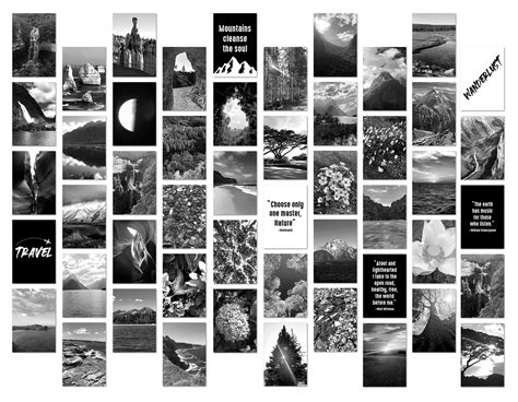 Black And White Wall Collage Kit Aesthetic Pictures Pictures Wall ...