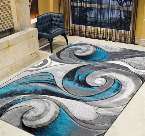 Handcraft Rugs-Swirls Abstract Design Modern Contemporary Hand Carved ...