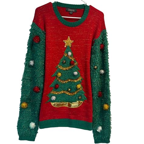 33 Degrees Women's Christmas Tree Sweater with Bells … - Gem