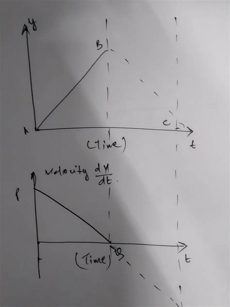Draw velocity time graph where the object is thrown vertically upwards ...