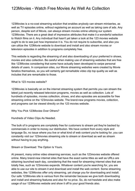 123Movies Watch Free Movies As Well As Seriesrmgoj.pdf.pdf | DocDroid