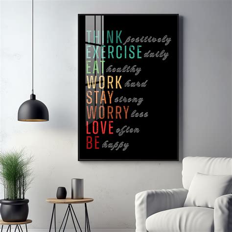 Buy Work-Life Balance Glass Finish Vertical Wall Art Online @ Best ...