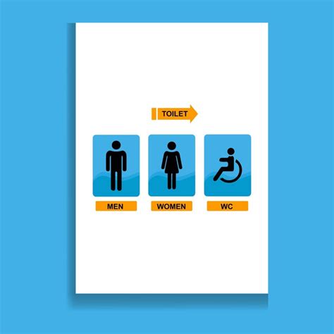 WC-Symbol, Vektorillustration .Männer- und Frauensymbol für WC ...