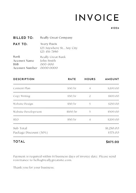 Image result for Sample Invoices Printable