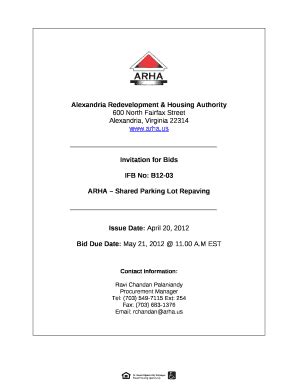 Alexandria Redevelopment & Housing Authority Doc Template | pdfFiller