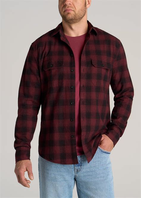 Black And Red Plaid Shirt For Men