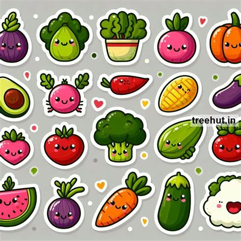 Printable Vegetables Stickers and 20 Craft Activities for Kids, Adults ...