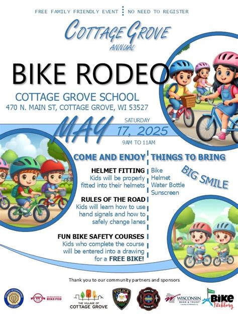Cottage Grove Annual Bike Rodeo, Cottage Grove Elementary, 17 May 2025 ...