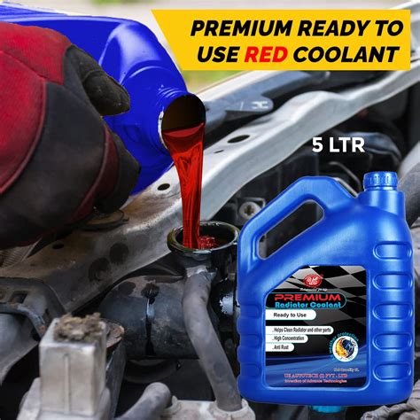UE Premium Radiator Coolant Ready To Use Red -5 L | Pre Mixed Coolants ...