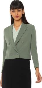Allen Solly Solid Double Breasted Formal Women Blazer - Buy Allen Solly ...