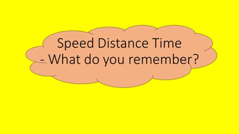 Speed Distance Time Graphs | Teaching Resources