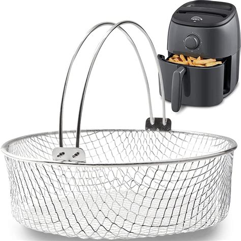 FUYGRCJ Air Fryer Basket, Stainless Steel Mesh Basket, 8.25 Inch, 1 ...