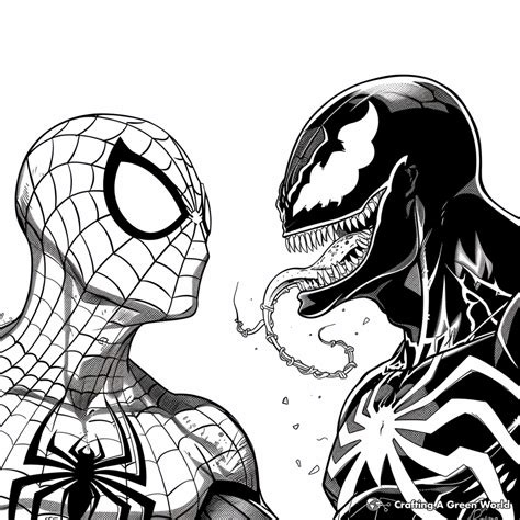 Venom Spiderman 2 Coloring Pages