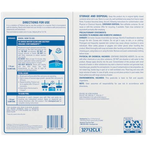 Clorox Pool&Spa 12 -Pack 192-oz Trichlor Pool Shock in the Pool Shock ...