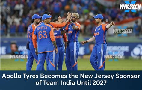 New Jersey Sponsor of Team India: Apollo Tyres Signs Till 2027