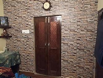 WOW Interiors Multi color Brick SELF Adhesive Wallpaper for Living Room ...