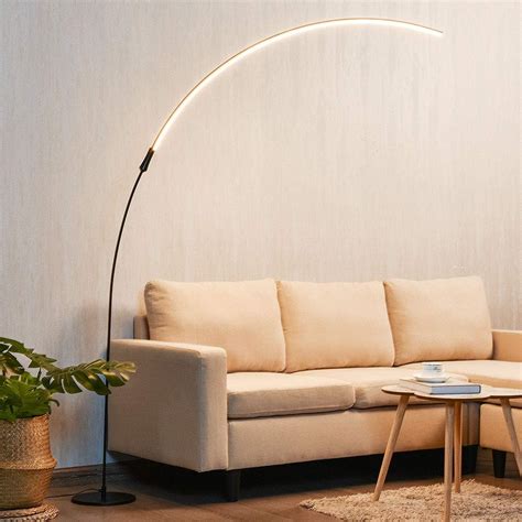 Buy Tangkula LED Arc Floor Lamp, Curved Contemporary Minimalist ...