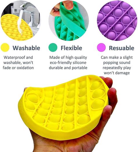 Buy CIIVURR Push Bubble Pop Fidget Sensory Toy, Silicone Stress ...