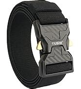 Buy TUSHI Men Military Style Quick Release Tactical Belt, Nylon Web ...