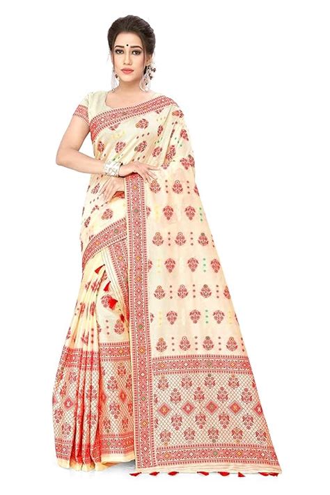 Buy S Kiran's Women's Assamese Weaving Art Khadi Silk Mekhela Chador ...