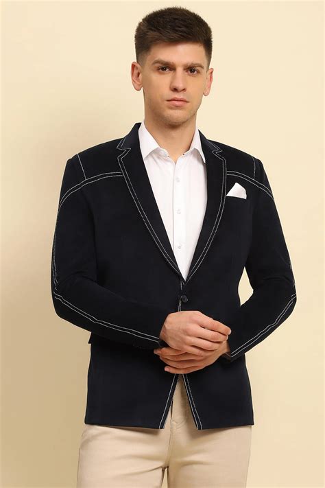 Navy Textured Coat – Global Republic