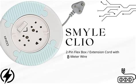 Cona Smyle 3-Pin Flex Box with 8-Meter Wire (Blue) : Amazon.in: Electronics