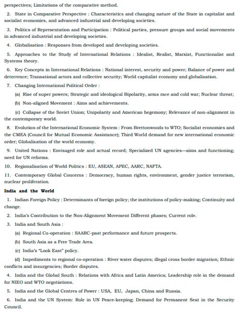 UPSC Political Science Syllabus for IAS Mains, Download PSIR Paper 1 ...