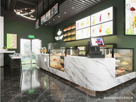 6万元餐饮空间30平米装修案例_效果图 - 水吧奶茶店甜品店咖啡店设计 - 设计本