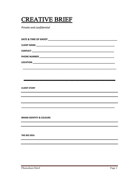 Image result for Creative Brief Example