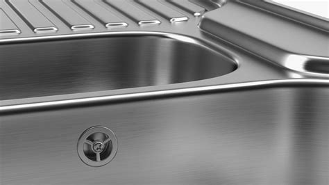 3D model Double Bowl Kitchen Sink with Drainboard | 3D Molier International